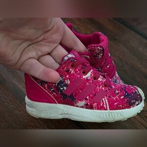 Adidas Kids' Pink and White Sneakers